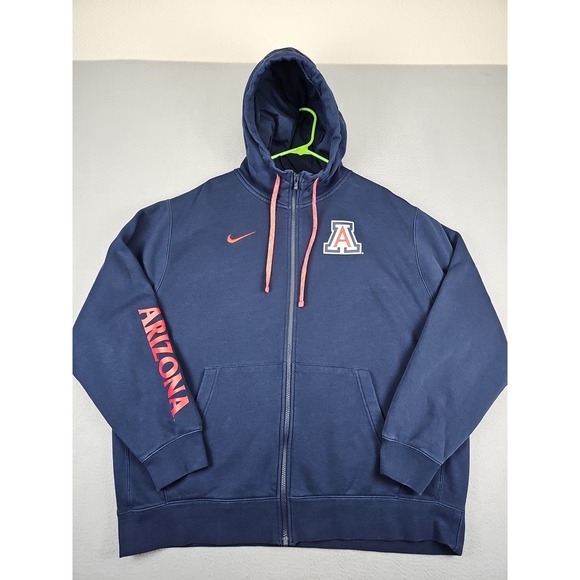 Nike Other - Nike‎ Arizona Wildcats Full Zip Hoodie Men's XXL Blue U Of A NCAA 68096